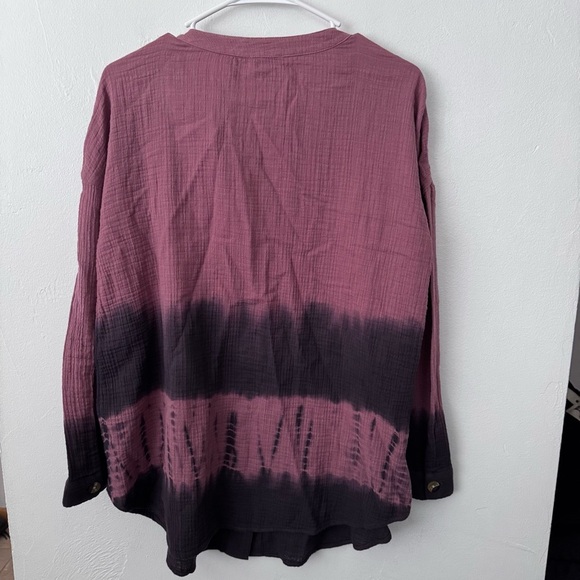 NWT J. Jill 100% cotton rose/navy boho long sleeve Size Small - Picture 4 of 7
